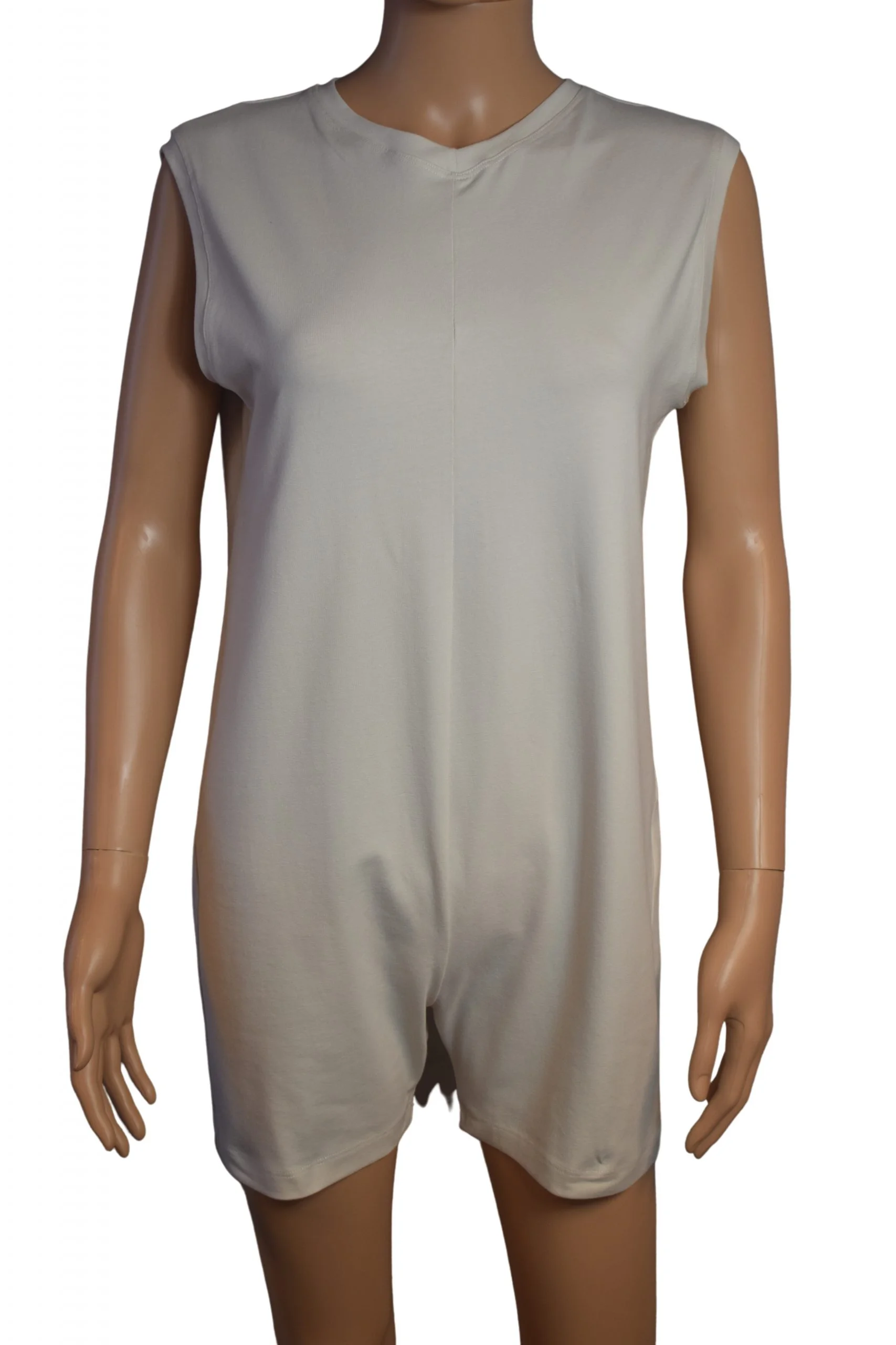 Body met korte pijp-huispak-unisex creme